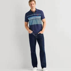 U.S. Polo Assn. Performance Stripe Mens Classic Fit Short Sleeve Polo Shirt