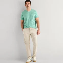 U.S. Polo Assn. Tipped Mens V Neck Short Sleeve Stretch Fabric T-Shirt