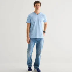 U.S. Polo Assn. Tipped Mens V Neck Short Sleeve Stretch Fabric T-Shirt