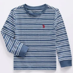 U.S. Polo Assn. Toddler Boys Crew Neck Long Sleeve T-Shirt