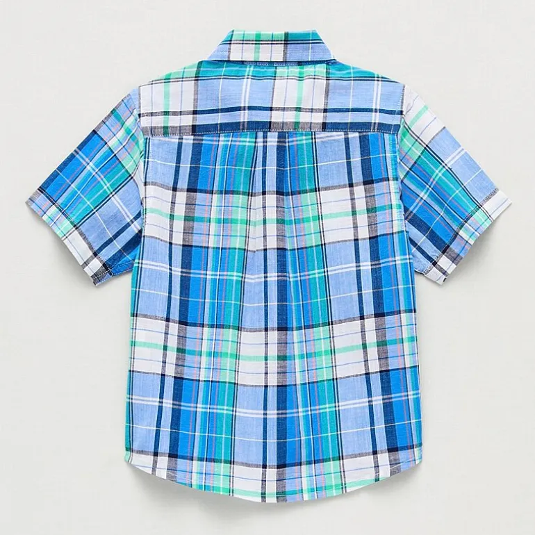U.S. Polo Assn. Toddler Boys Short Sleeve Regular Fit Button-Down Shirt