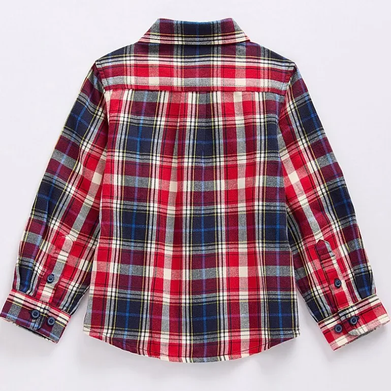 U.S. Polo Assn. Toddler Boys Y Neck Long Sleeve Classic Fit Button-Down Shirt