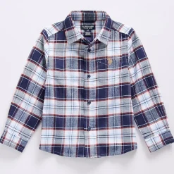 U.S. Polo Assn. Toddler Boys Y Neck Long Sleeve Classic Fit Button-Down Shirt