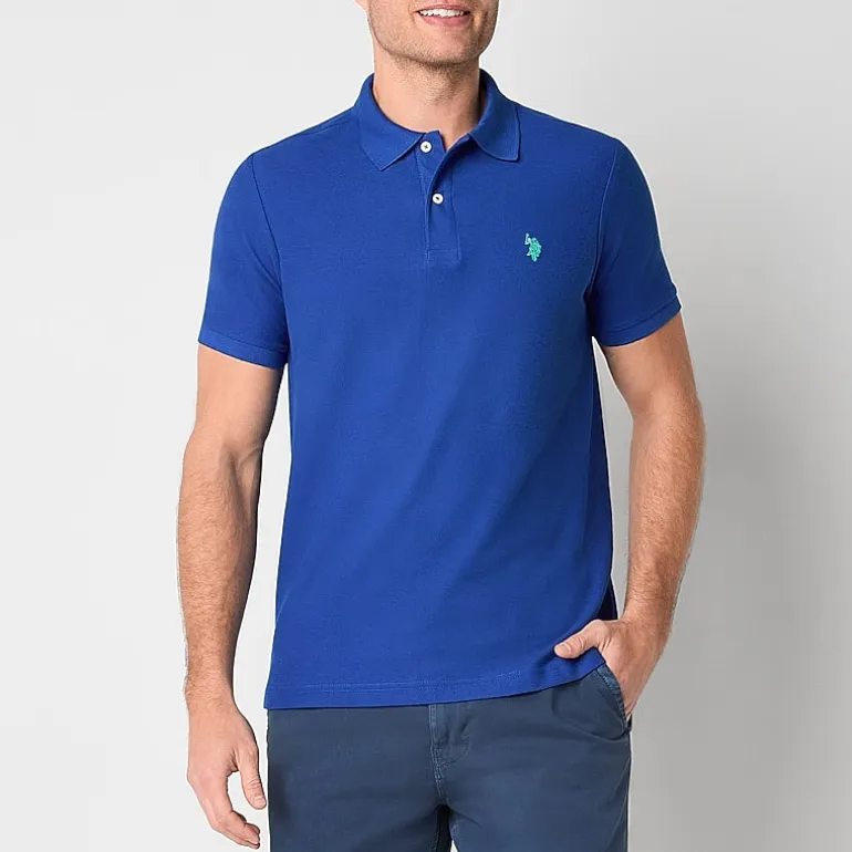 U.S. Polo Assn. Ultimate Pique Stretch Mens Classic Fit Short Sleeve Polo Shirt