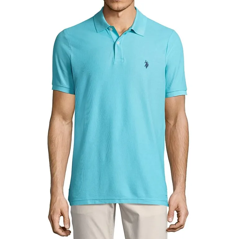 U.S. Polo Assn. Ultimate Pique Stretch Mens Classic Fit Short Sleeve Polo Shirt