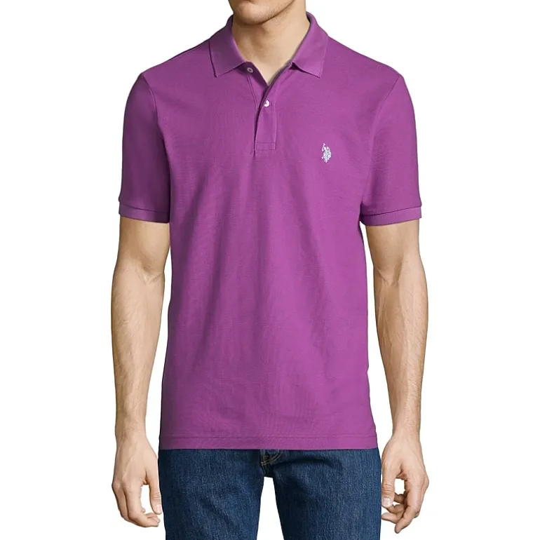 U.S. Polo Assn. Ultimate Pique Stretch Mens Classic Fit Short Sleeve Polo Shirt