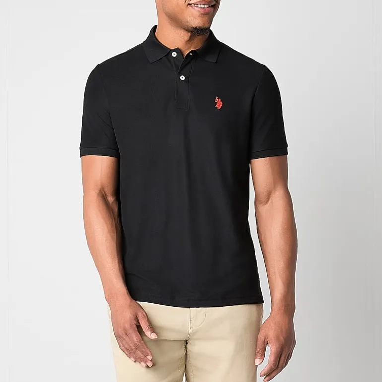 U.S. Polo Assn. Ultimate Pique Stretch Mens Classic Fit Short Sleeve Polo Shirt