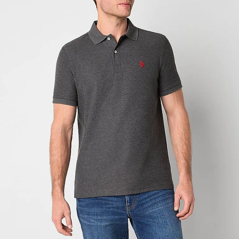 U.S. Polo Assn. Ultimate Pique Stretch Mens Classic Fit Short Sleeve Polo Shirt