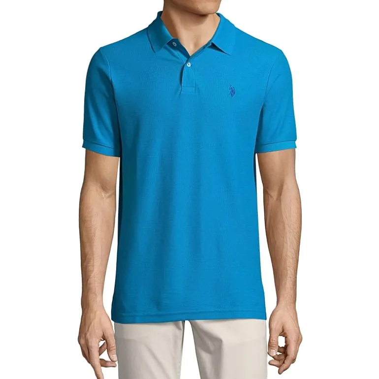U.S. Polo Assn. Ultimate Pique Stretch Mens Classic Fit Short Sleeve Polo Shirt
