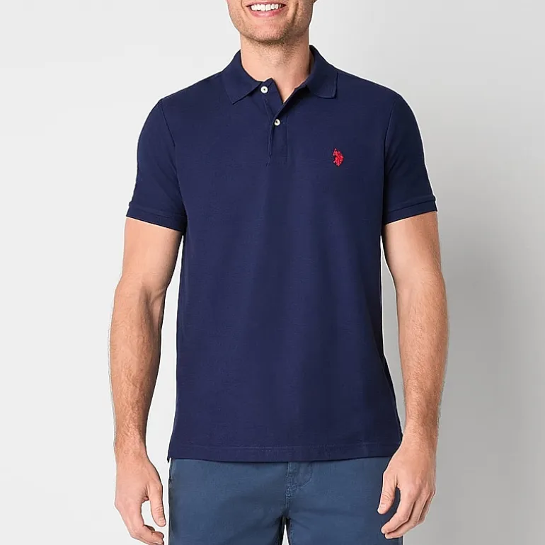 U.S. Polo Assn. Ultimate Pique Stretch Mens Classic Fit Short Sleeve Polo Shirt