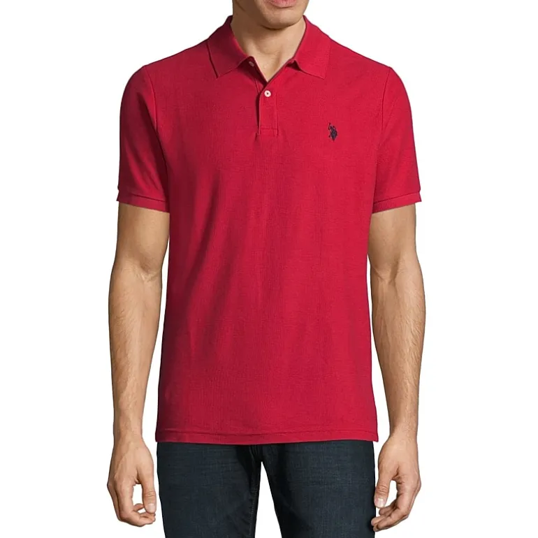U.S. Polo Assn. Ultimate Pique Stretch Mens Classic Fit Short Sleeve Polo Shirt