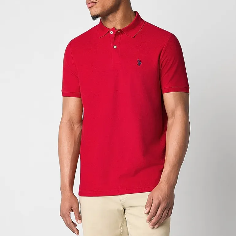 U.S. Polo Assn. Ultimate Pique Stretch Mens Classic Fit Short Sleeve Polo Shirt