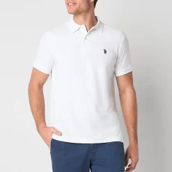 U.S. Polo Assn. Ultimate Pique Stretch Mens Classic Fit Short Sleeve Polo Shirt
