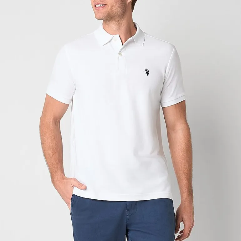 U.S. Polo Assn. Ultimate Pique Stretch Mens Classic Fit Short Sleeve Polo Shirt