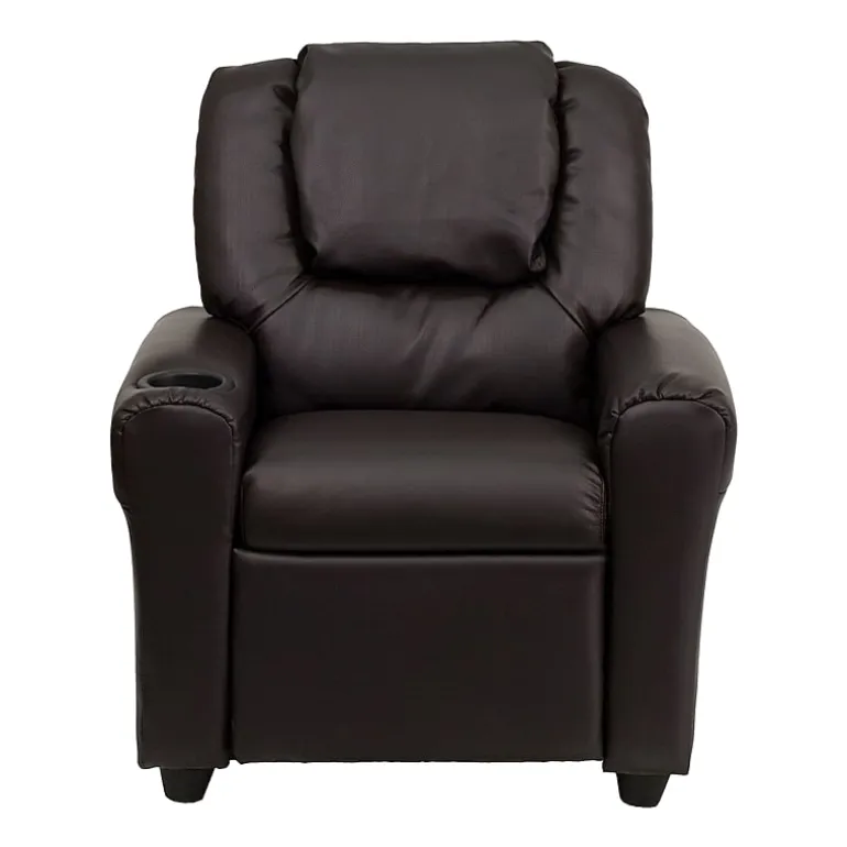 Vana Plush Recliner with Cup Holder for Kids