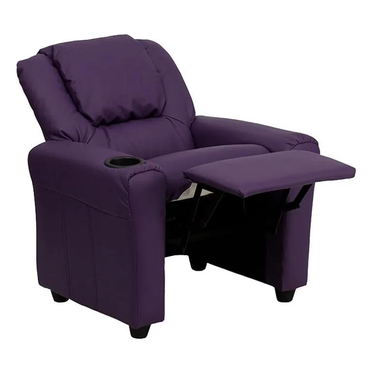 Vana Plush Recliner with Cup Holder for Kids