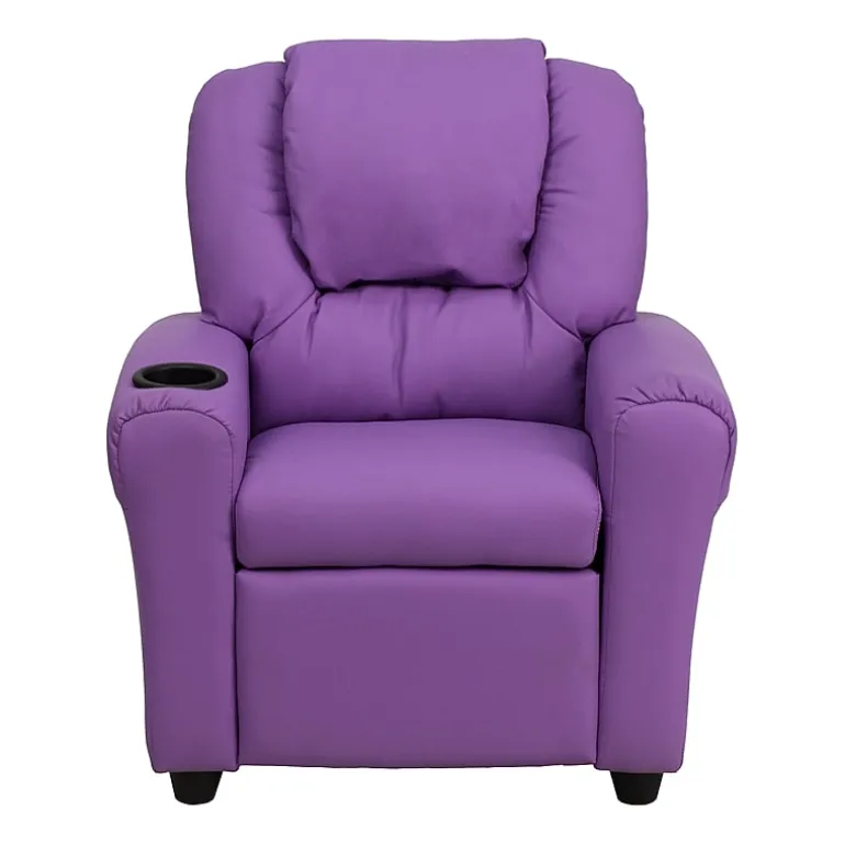 Vana Plush Recliner with Cup Holder for Kids