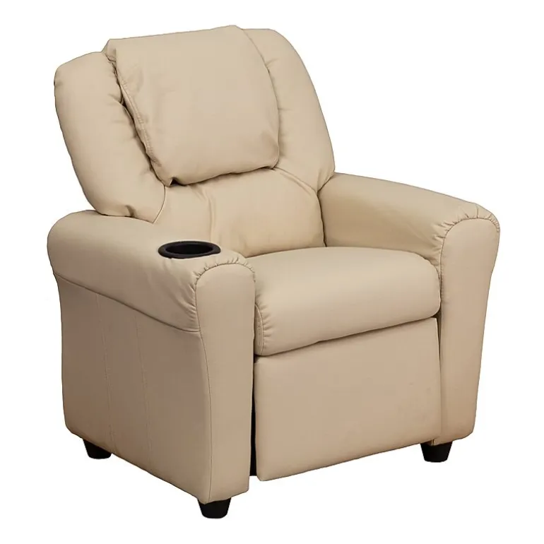 Vana Plush Recliner with Cup Holder for Kids