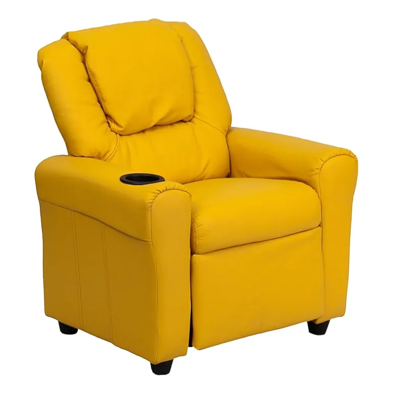 Vana Plush Recliner with Cup Holder for Kids