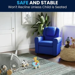 Vana Plush Recliner with Cup Holder for Kids