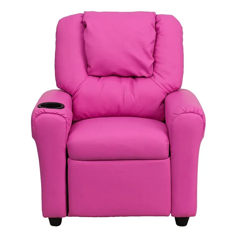 Vana Plush Recliner with Cup Holder for Kids