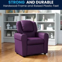 Vana Plush Recliner with Cup Holder for Kids