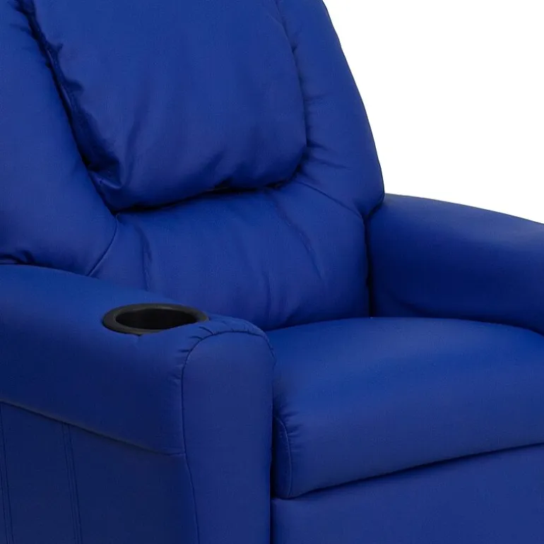 Vana Plush Recliner with Cup Holder for Kids