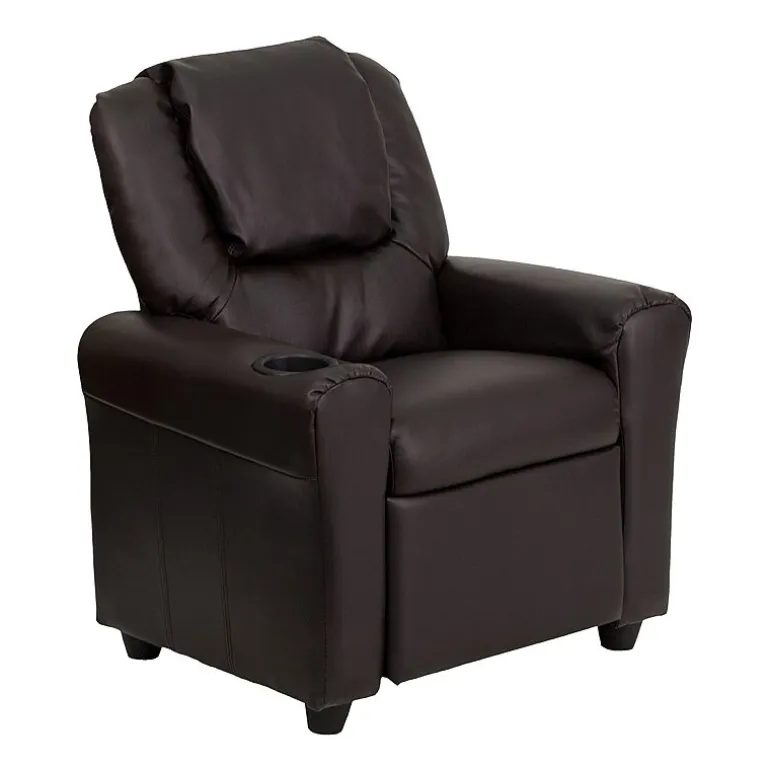 Vana Plush Recliner with Cup Holder for Kids