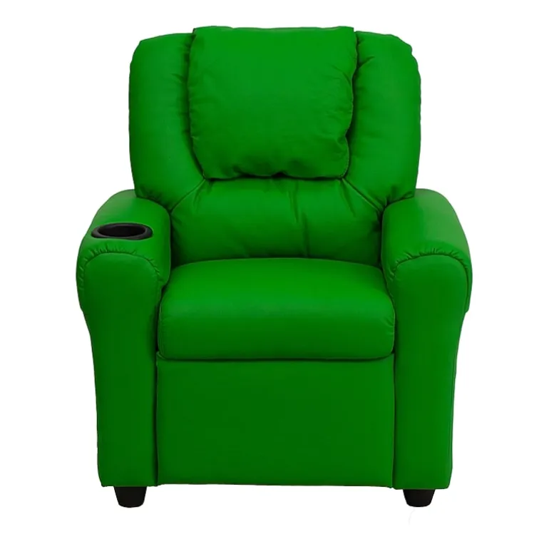 Vana Plush Recliner with Cup Holder for Kids