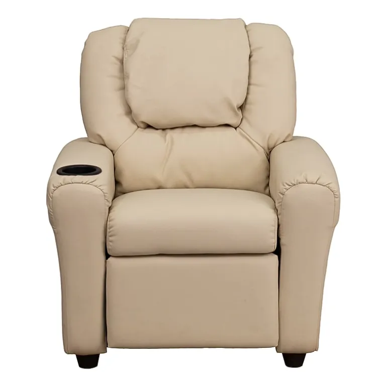 Vana Plush Recliner with Cup Holder for Kids