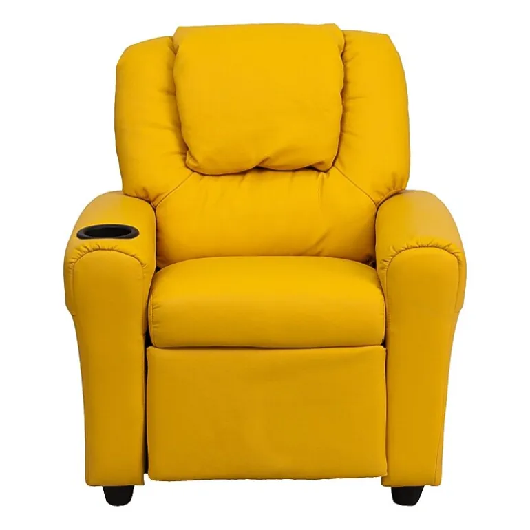 Vana Plush Recliner with Cup Holder for Kids