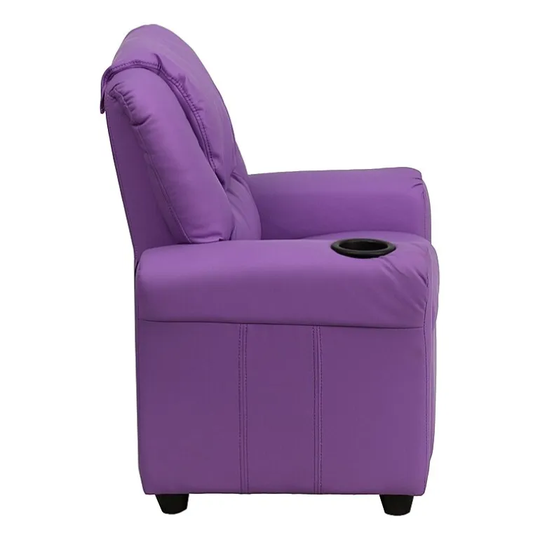 Vana Plush Recliner with Cup Holder for Kids