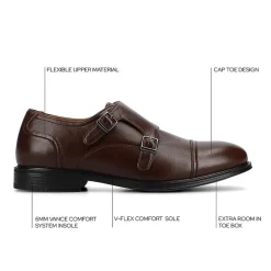 Vance Co Dillon Mens Almond Closed Toe Loafers