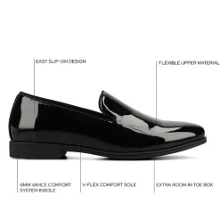 Vance Co Giovanni Mens Almond Closed Toe Loafers