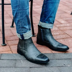 Vance Co Mens Alex Block Heel Chelsea Boots