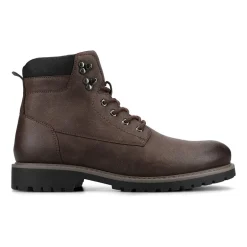 Vance Co Mens Block Heel Combat Boots