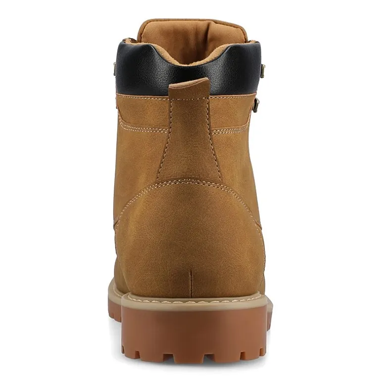 Vance Co Mens Block Heel Combat Boots