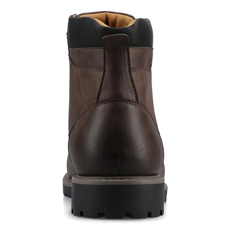 Vance Co Mens Block Heel Combat Boots