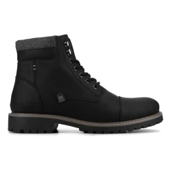 Vance Co Mens Block Heel Combat Boots