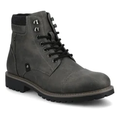 Vance Co Mens Block Heel Combat Boots
