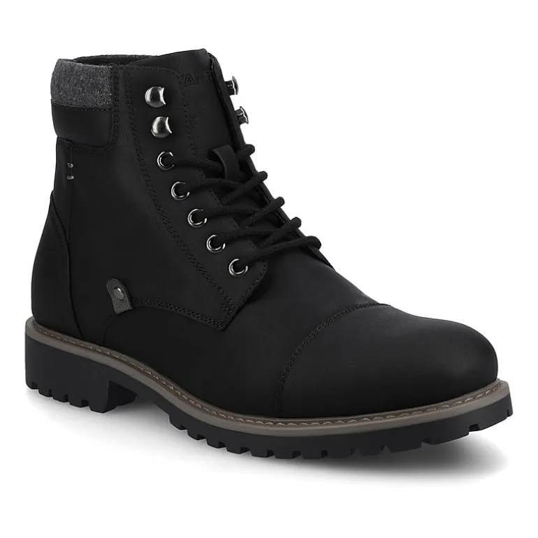 Vance Co Mens Block Heel Combat Boots