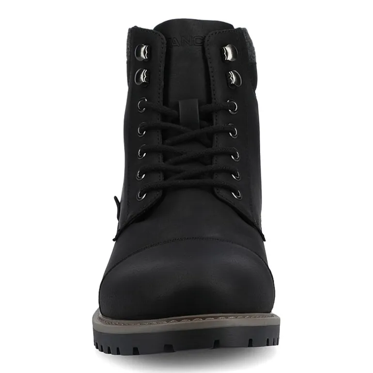 Vance Co Mens Block Heel Combat Boots