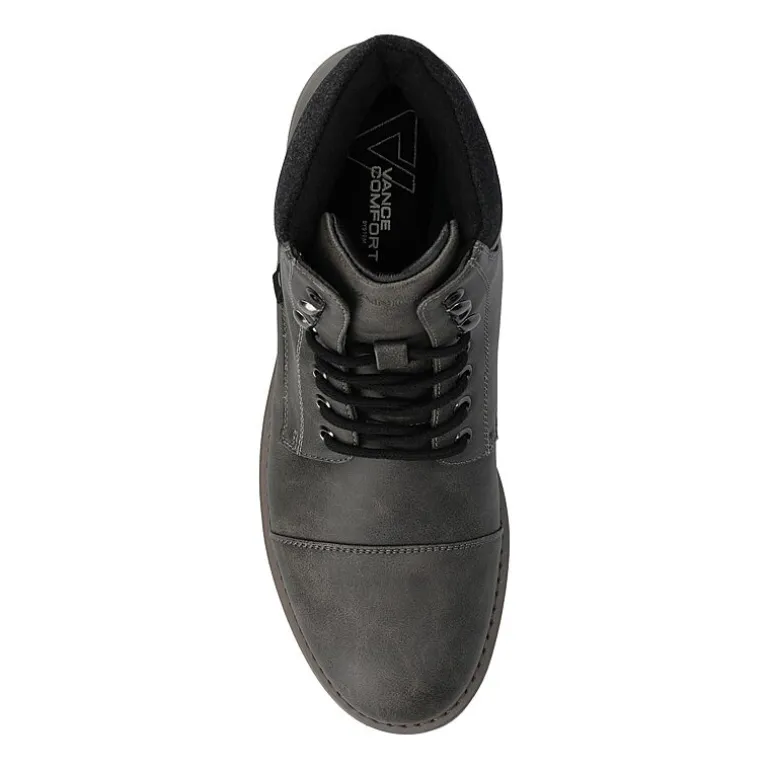 Vance Co Mens Block Heel Combat Boots