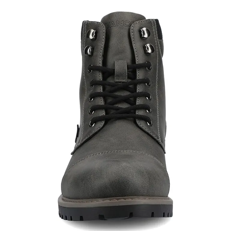 Vance Co Mens Block Heel Combat Boots