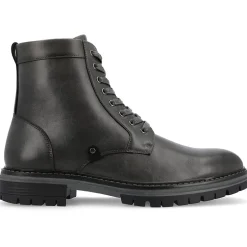 Vance Co Mens Denver Block Heel Lace-Up Boots