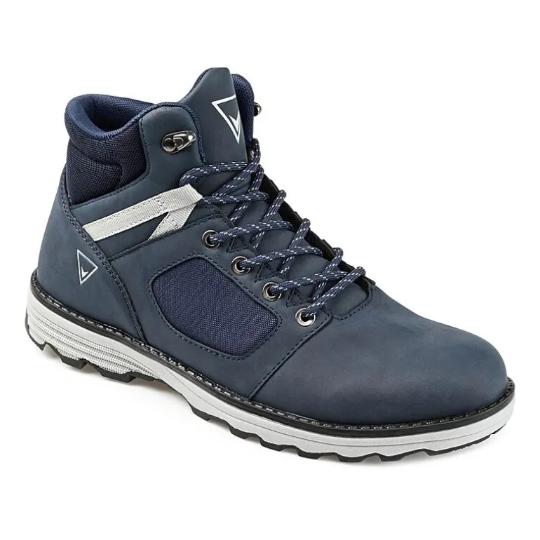 Vance Co Mens Derrick Flat Heel Lace-Up Boots