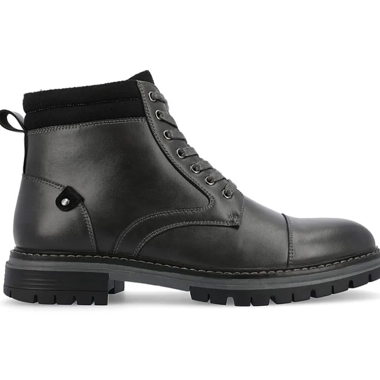 Vance Co Mens Fegan Flat Heel Lace-Up Boots