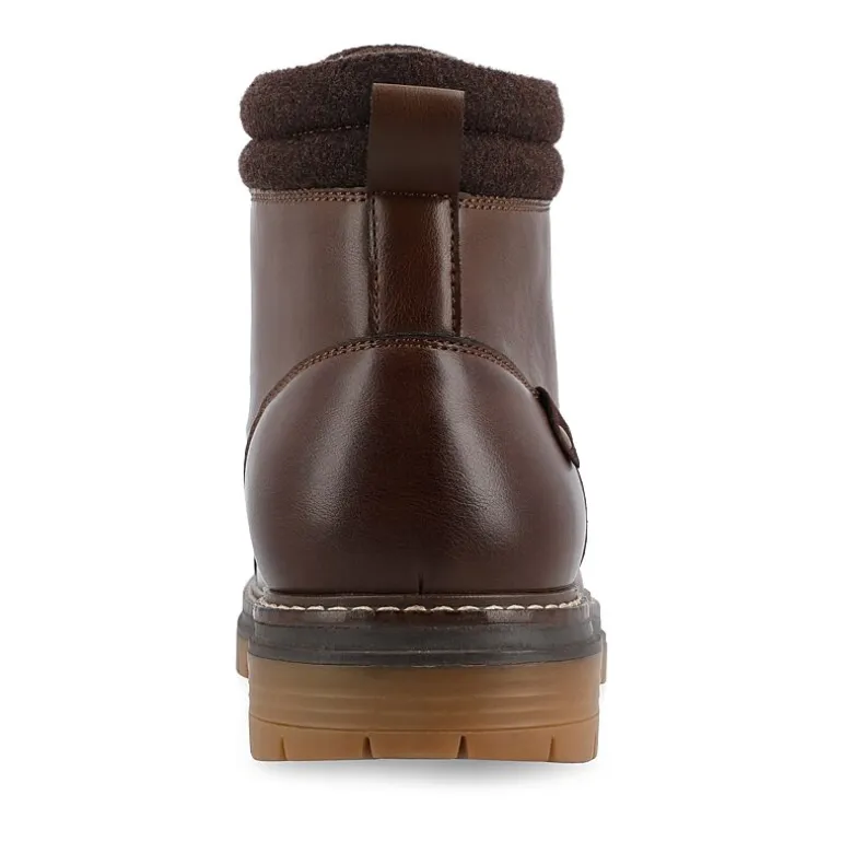 Vance Co Mens Fegan Flat Heel Lace-Up Boots