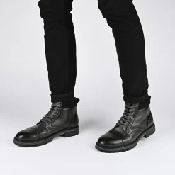 Vance Co Mens Fegan Flat Heel Lace-Up Boots