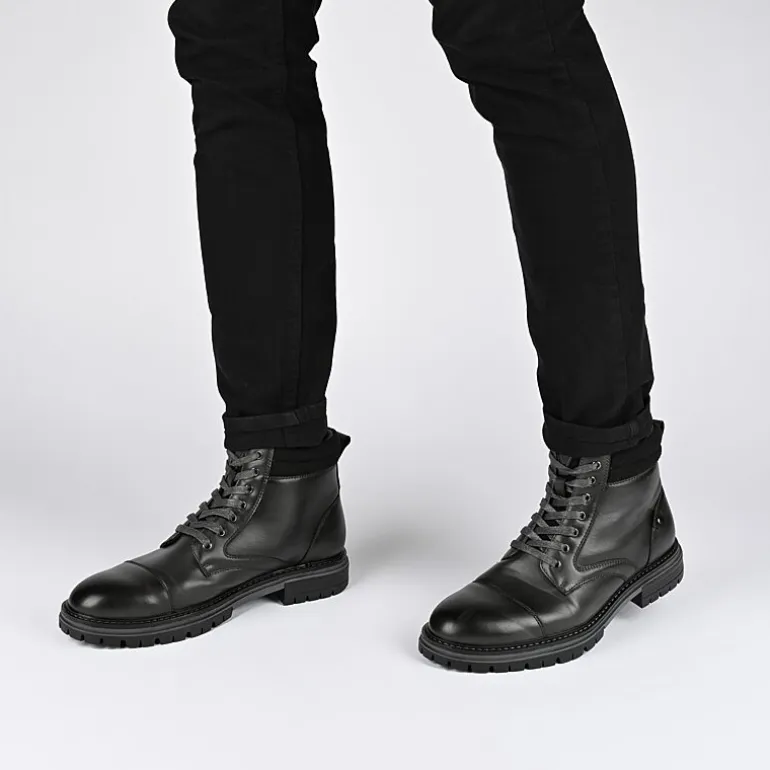 Vance Co Mens Fegan Flat Heel Lace-Up Boots